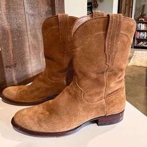 Tecovas Shane Suede Roper Boots. Size 10.5 D.